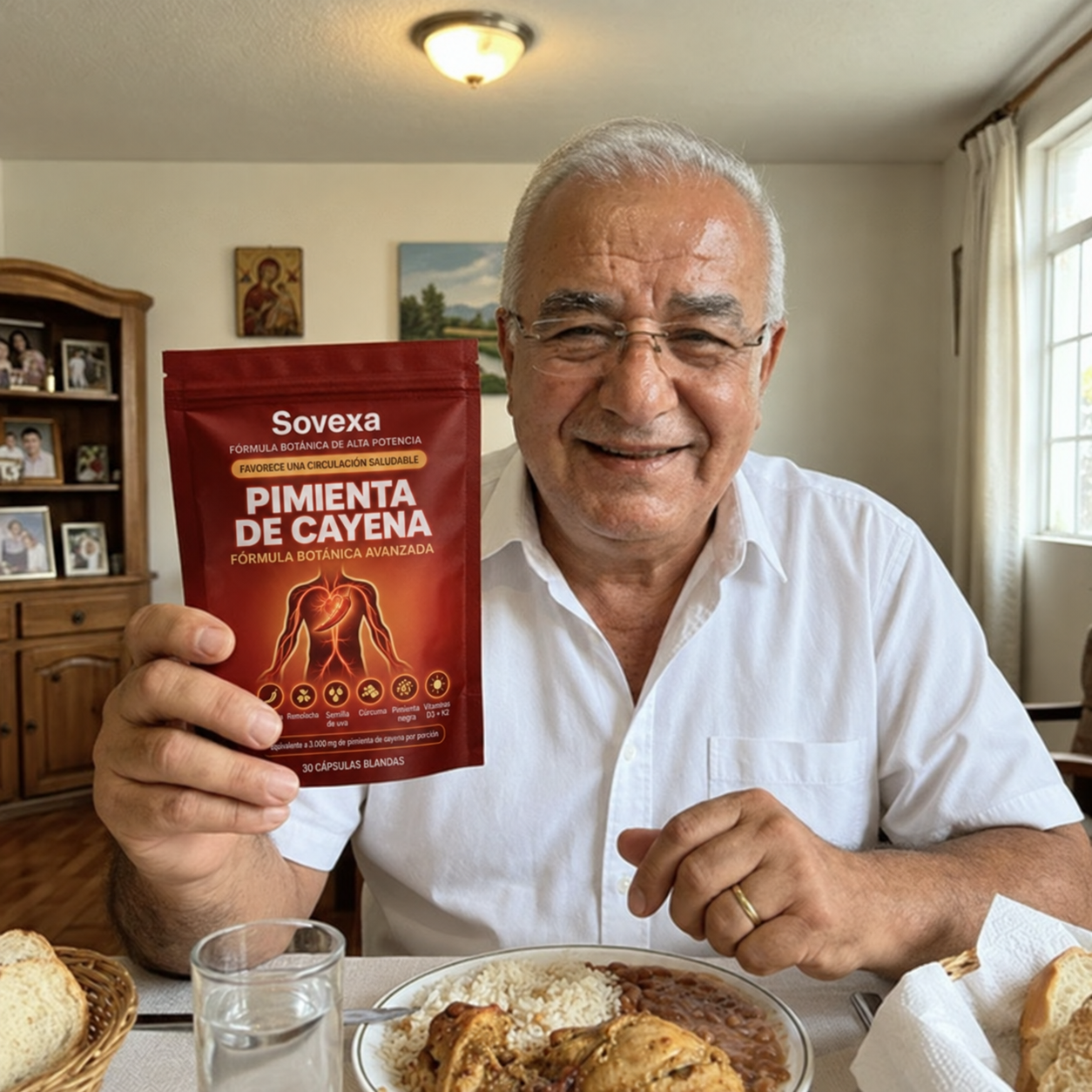 Cliente con Sovexa en el comedor